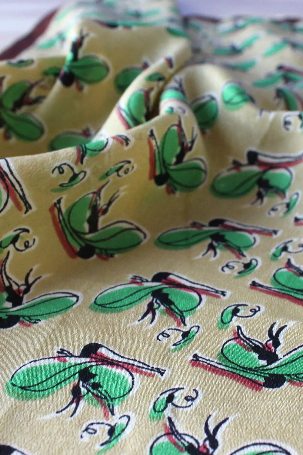 1940s Tinkerbell Silk Kerchief