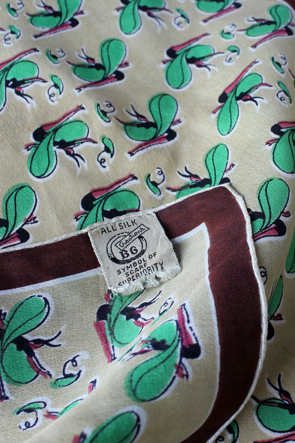 1940s Tinkerbell Silk Kerchief