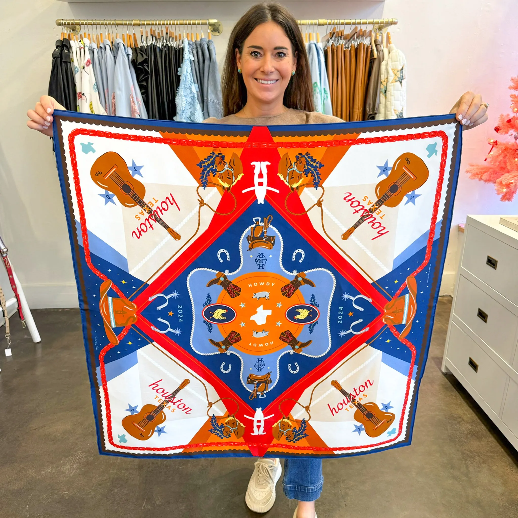 2024 Houston Rodeo Scarf - Saturday Silks x Christina Greene