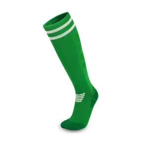 3 Pack Men's Green Football Socks with Striped