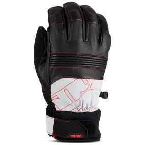 509  Free Range Snowmobile Gloves Insulated Waterproof Breathable Racing Red