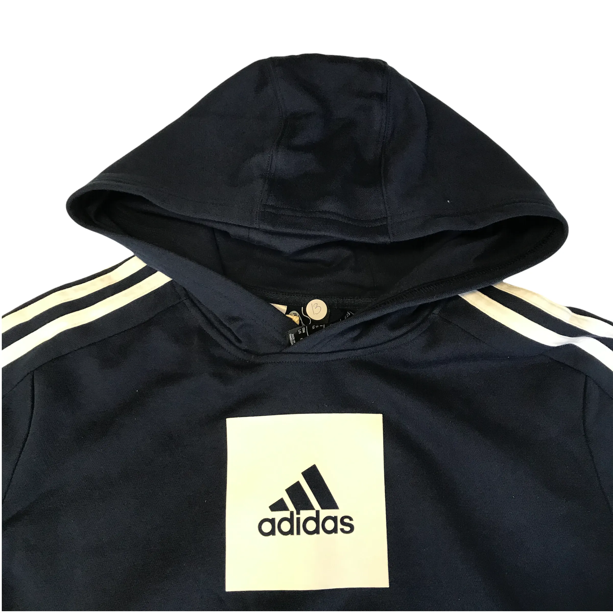 Adidas hoodie 13 years navy blue long sleeve pullover