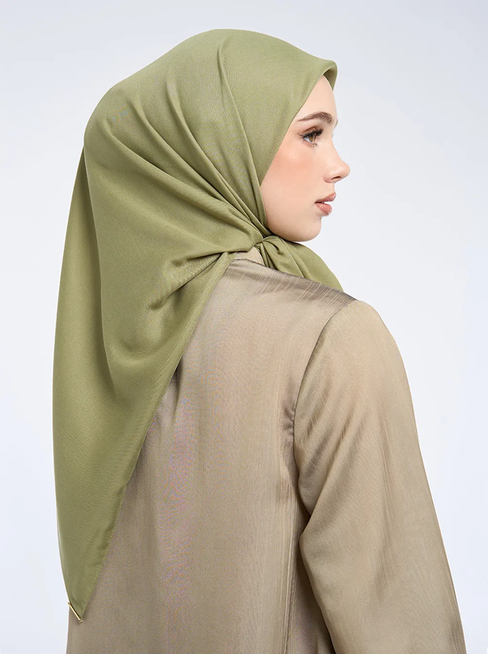 AIRY VOILE SCARF PLAIN AVOCADO