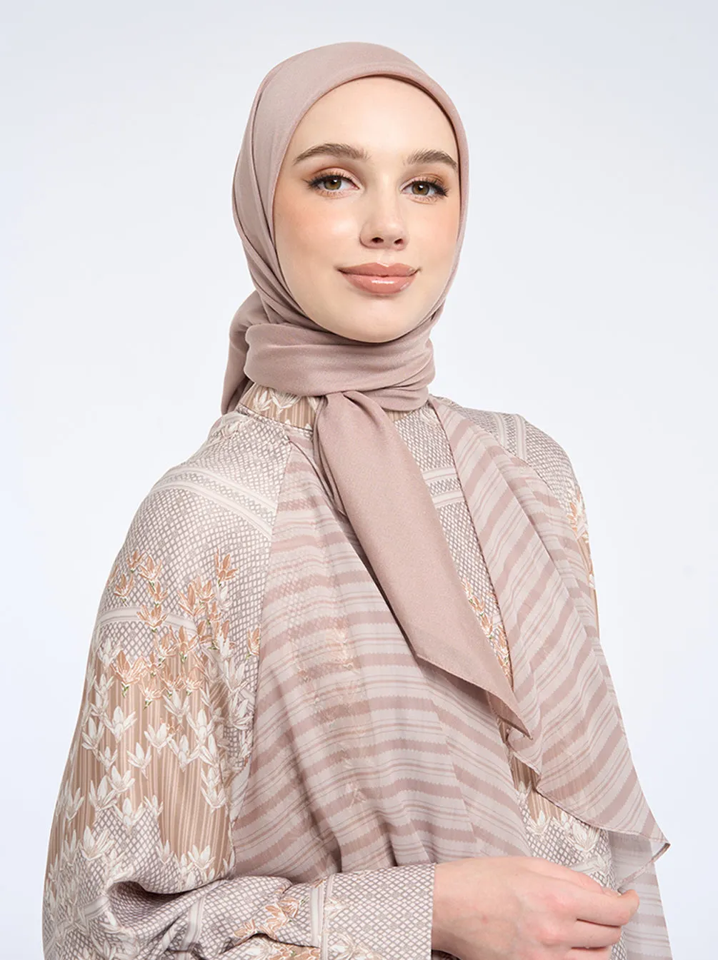 AIRY VOILE SCARF PLAIN HAZELNUT