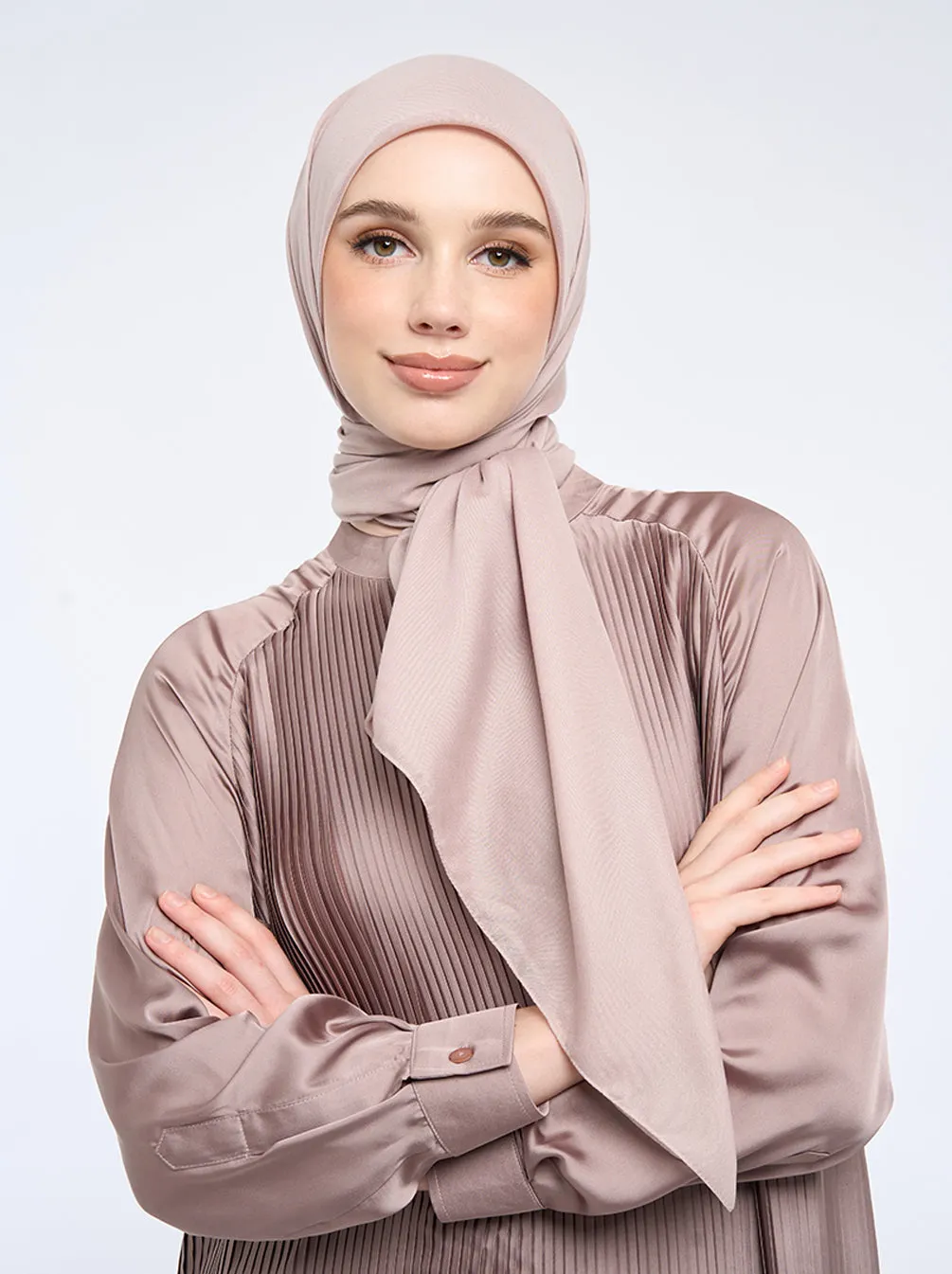 AIRY VOILE SCARF PLAIN PALE BLUSH