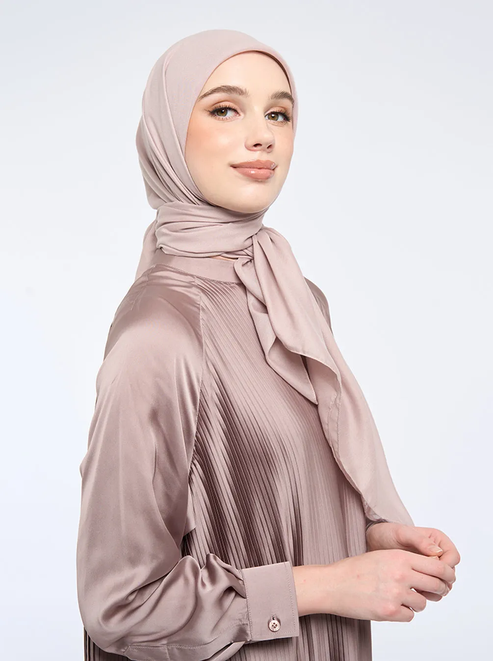 AIRY VOILE SCARF PLAIN PALE BLUSH