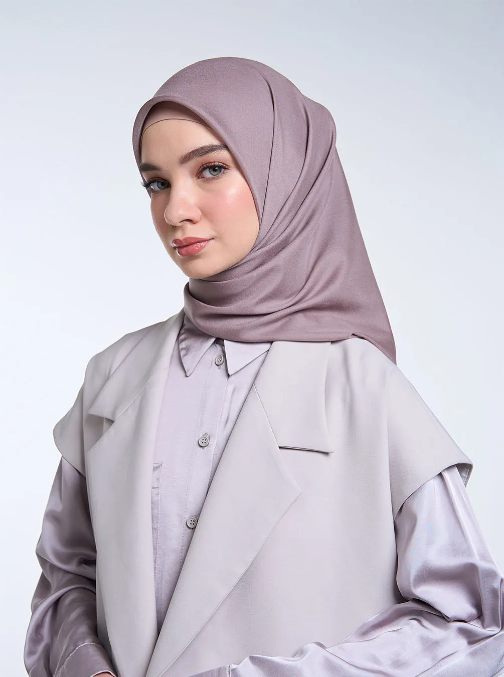 AIRY VOILE SCARF PLAIN TAUPE