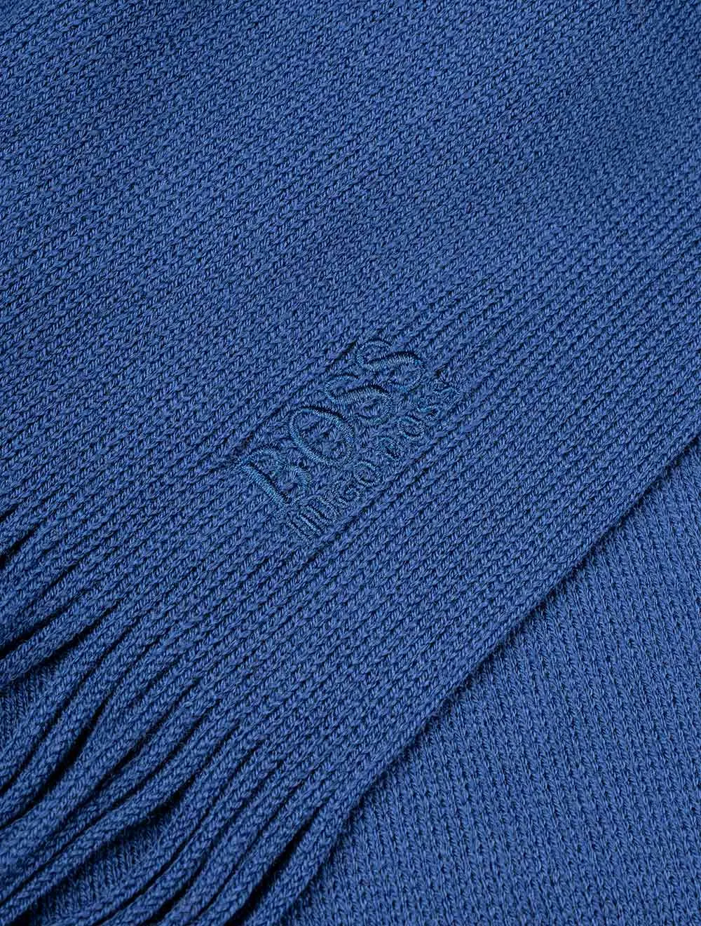 Albas-n Tonal Knitted Scarf Saxony Blue