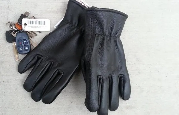 Alpaca Knit Lined Cowhide Leather Gloves - Alpaca Made in the USA