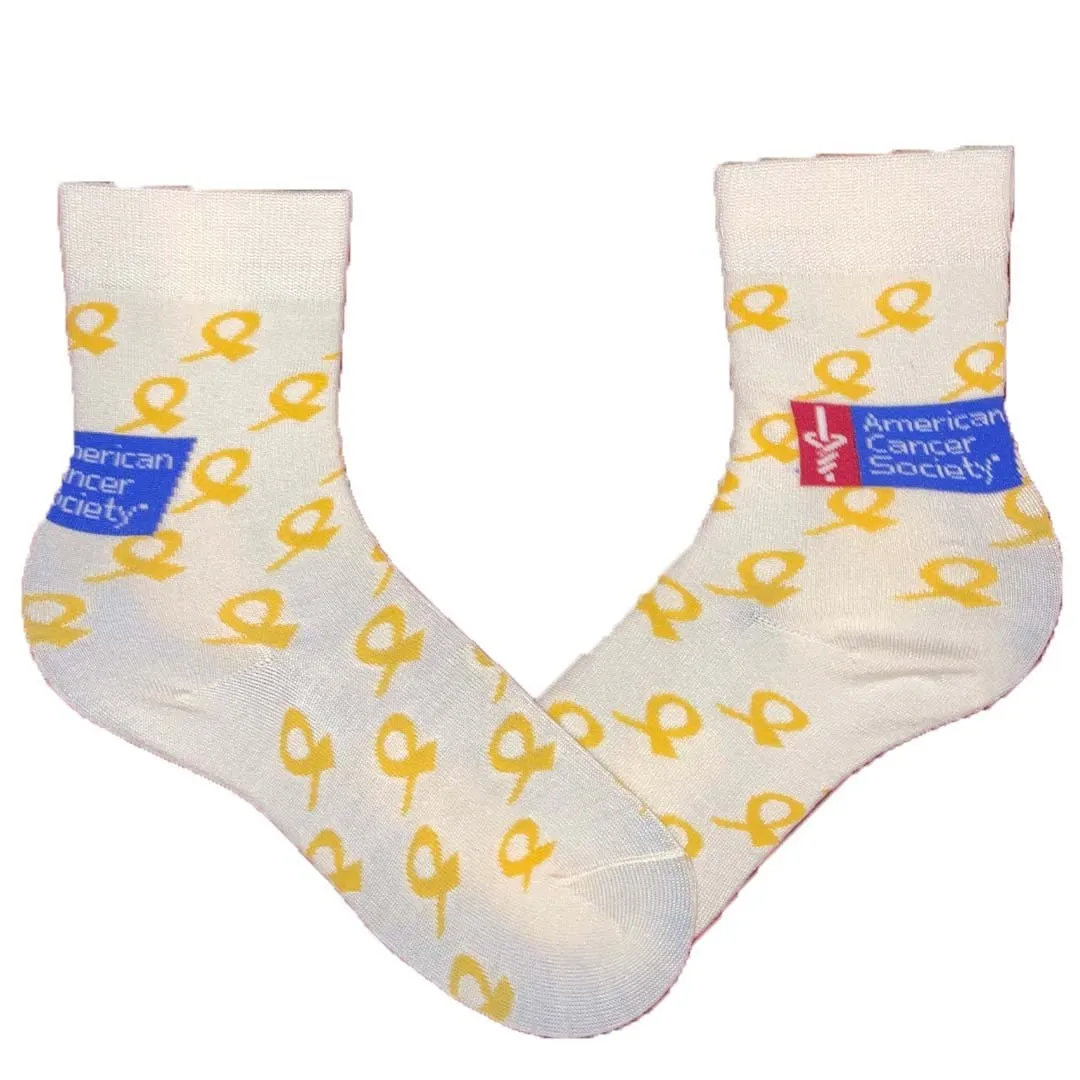 American Cancer Society Gold Ribbon Children's Crew Socks