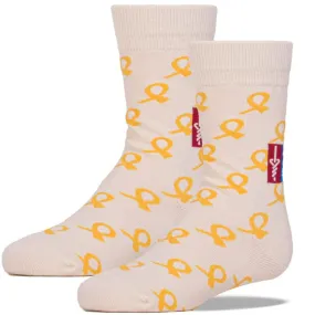 American Cancer Society Gold Ribbon Children's Crew Socks