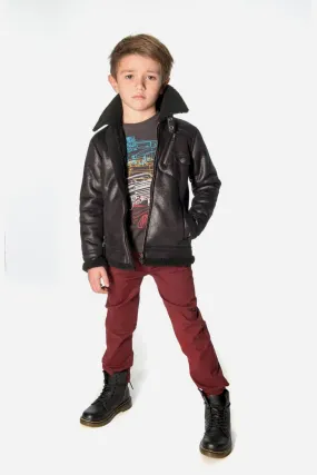 Appaman Burgundy Twill Boys Pant