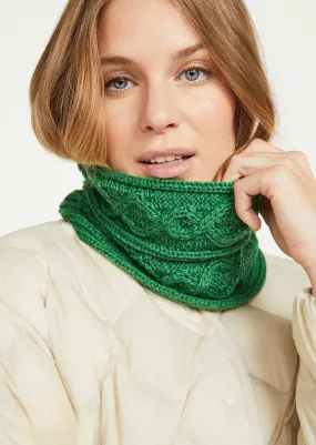 Aran Diamond Snood | Green