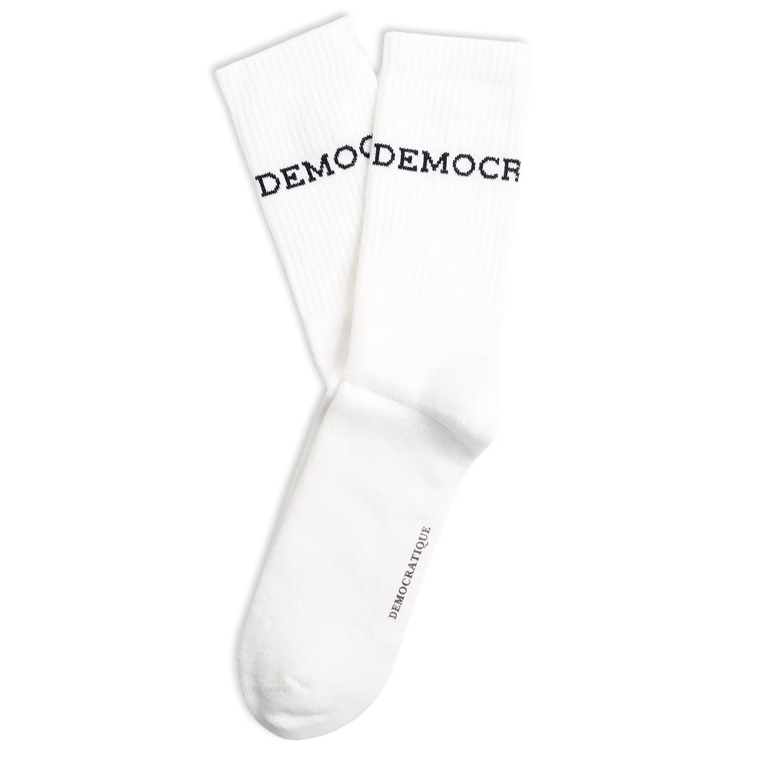 Athletique Classique Logo Socks Clear White / Navy