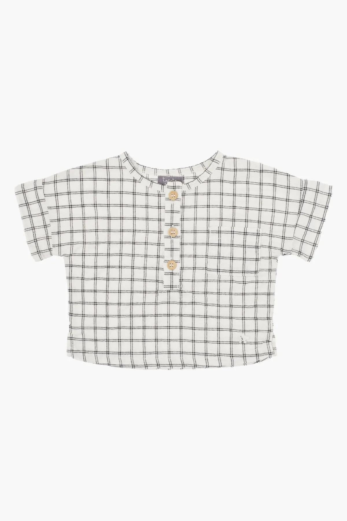 Baby Shirt Tocoto Vintage Check Off White