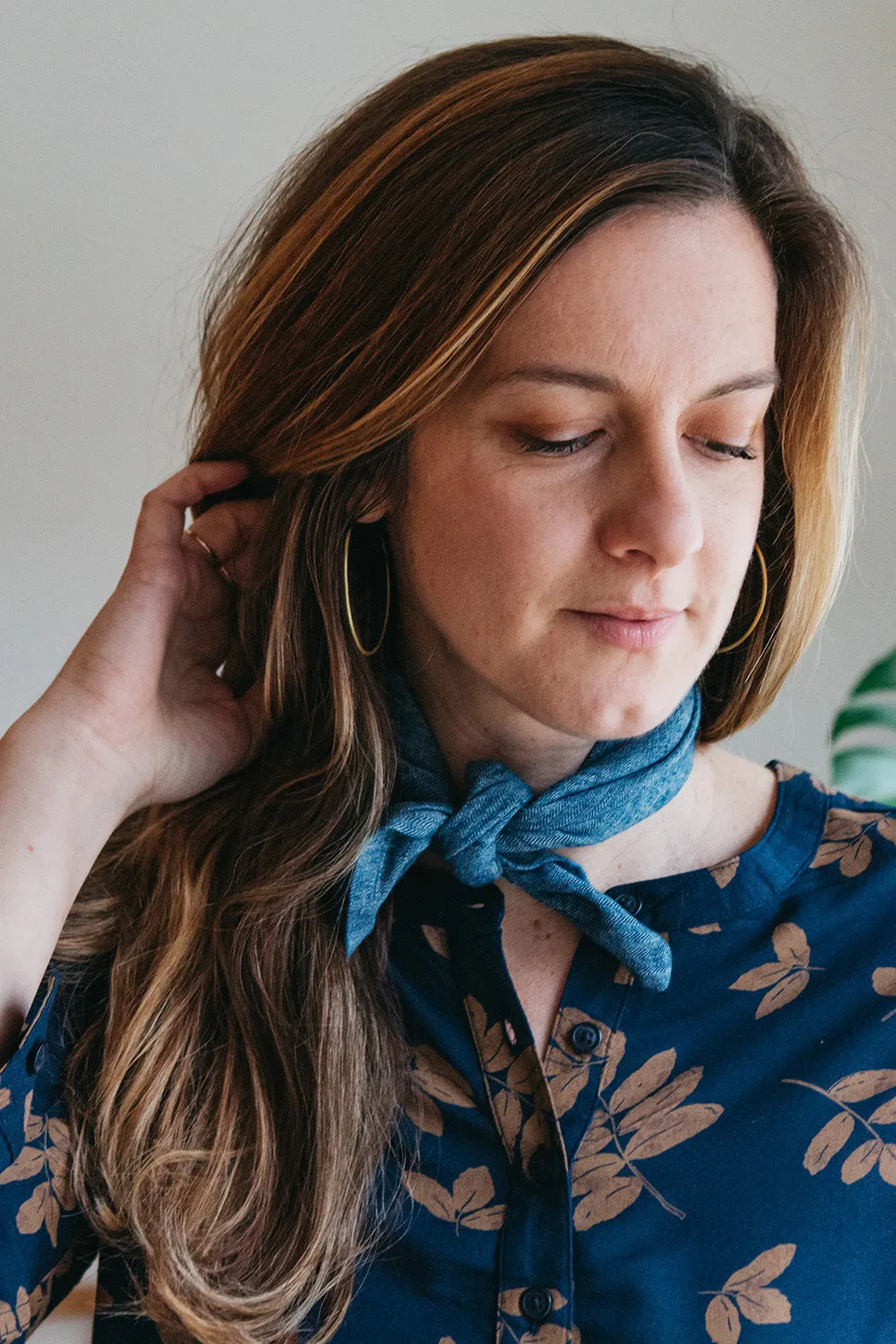 Bandana / Indigo Herringbone