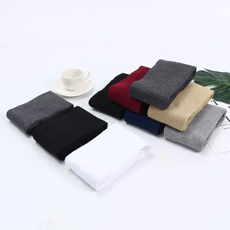 BerriesJam - Autumn/Winter Pure Color Knitted Knee-length Woolen Socks