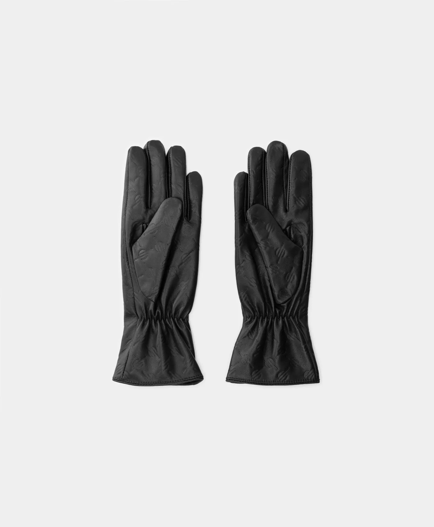 Black Monogram Leather Glove