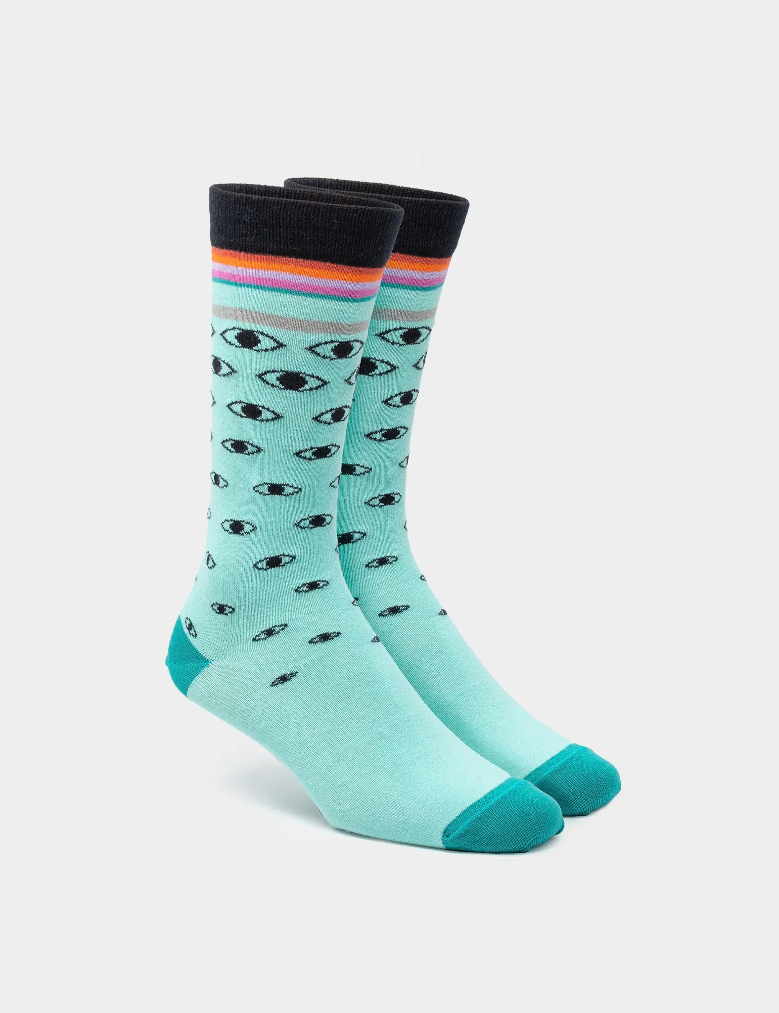 Blue and Black Socks - All Over Eyes