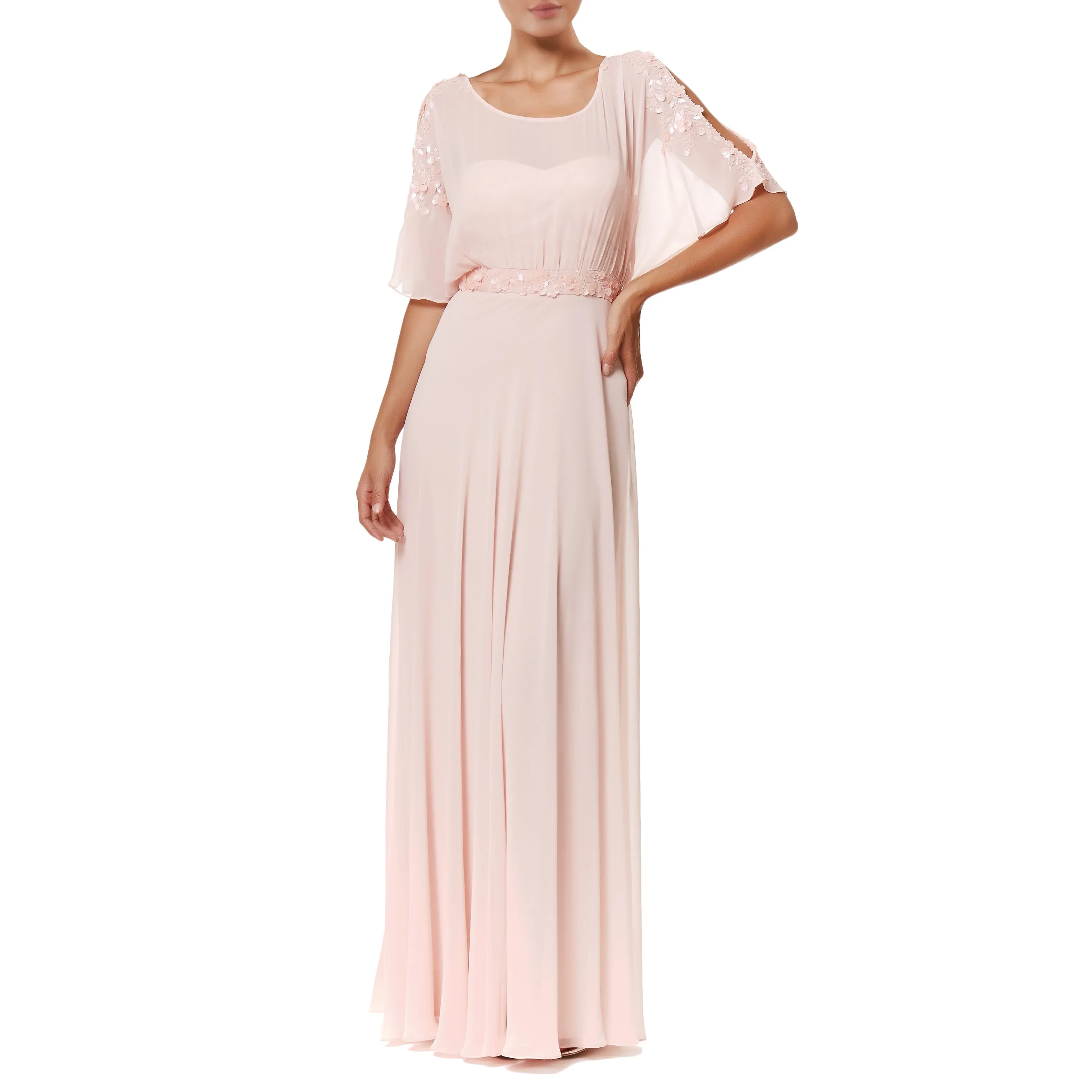 Blush Vittoria Embellished Gown