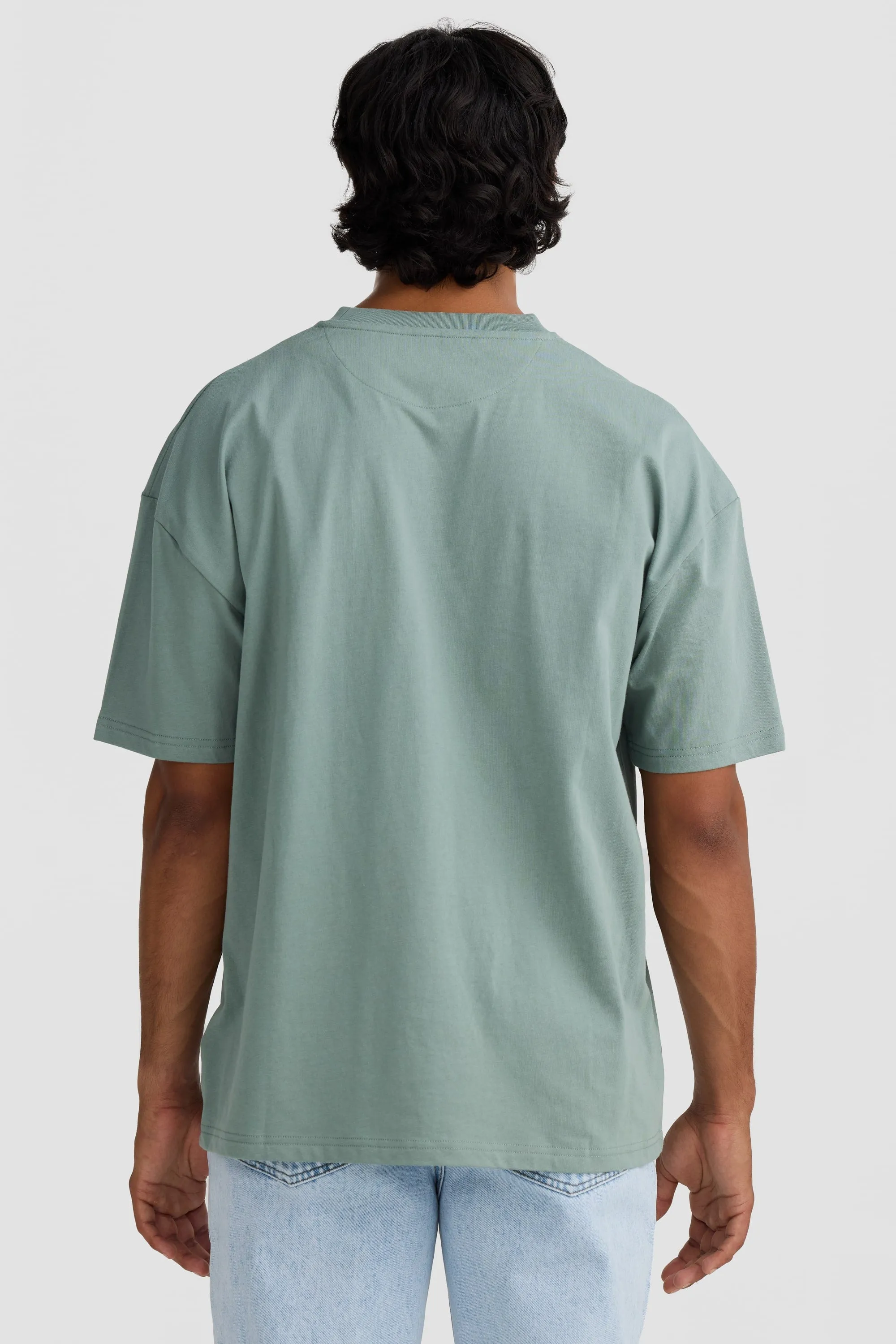 Box Fit Logo T Shirt Sage