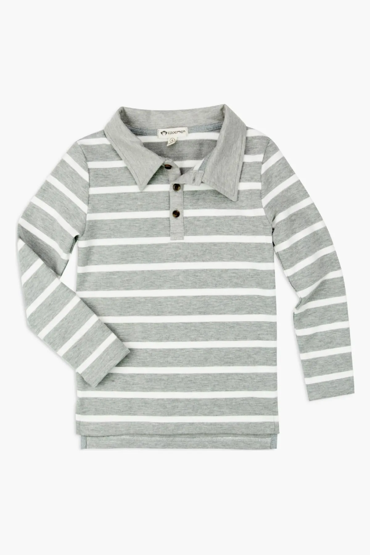 Boys Shirt Appaman Verses Polo  - Grey Stripe