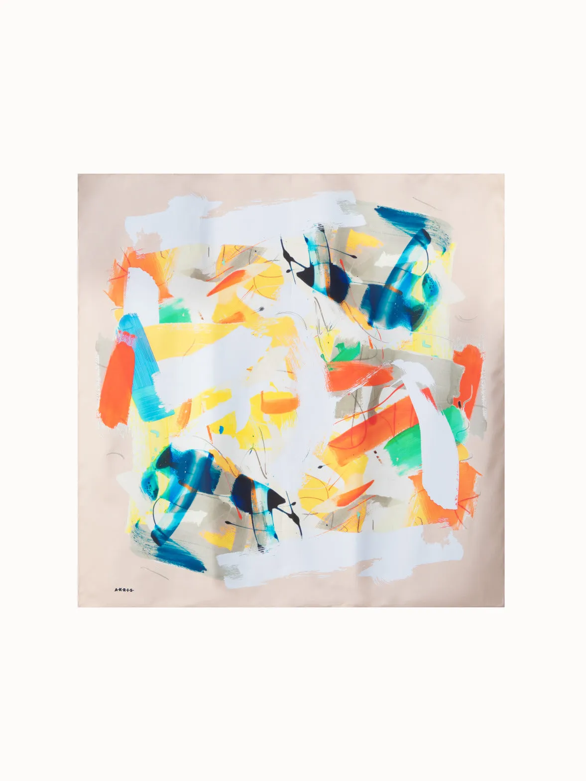 Brush Stroke Silk Scarf