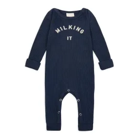 Claude&Co - Milking It Sleepsuit in Navy