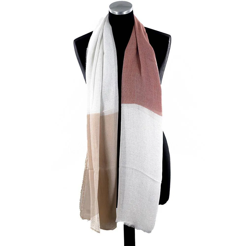 Color Block Scarf with Lurex