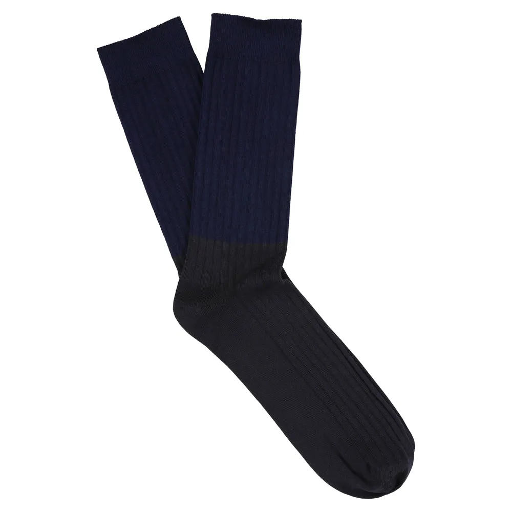 Colour Block Socks Blue