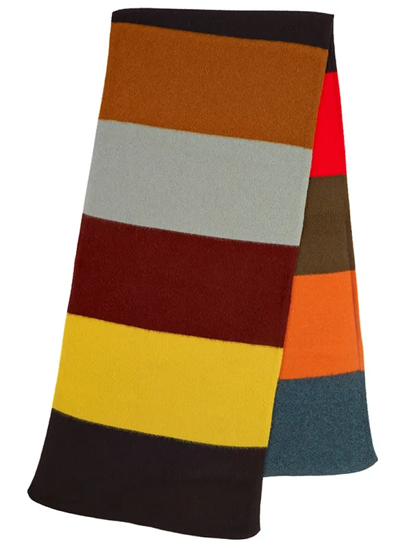 Colourblock Brushed Blanket Scarf Dark