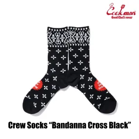 Cookman Crew Socks - Bandanna Cross : Black