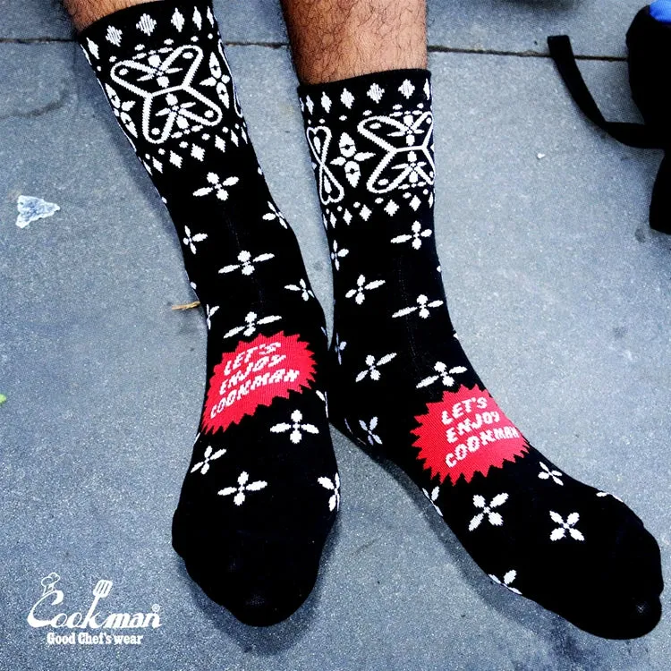 Cookman Crew Socks - Bandanna Cross : Black