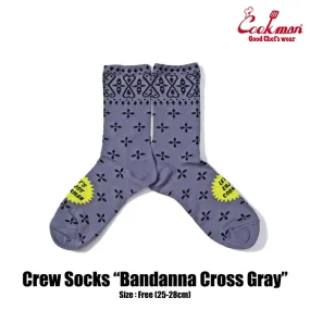 Cookman Crew Socks - Bandanna Cross : Gray