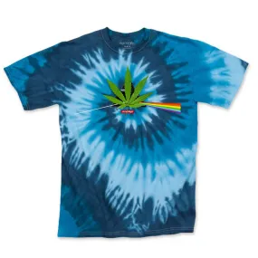 DANK SIDE OF THE MOON MEN'S BLUE TIE DYE TEE