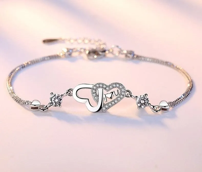 Double Heart Seaside Harvest Festival Revelry Bracelet - 925 Sterling Silver