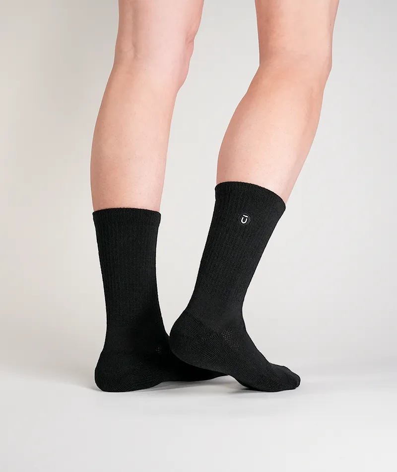 Everyday Merino Crew Socks Black