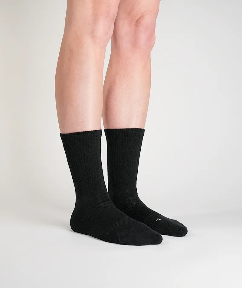 Everyday Merino Crew Socks Black