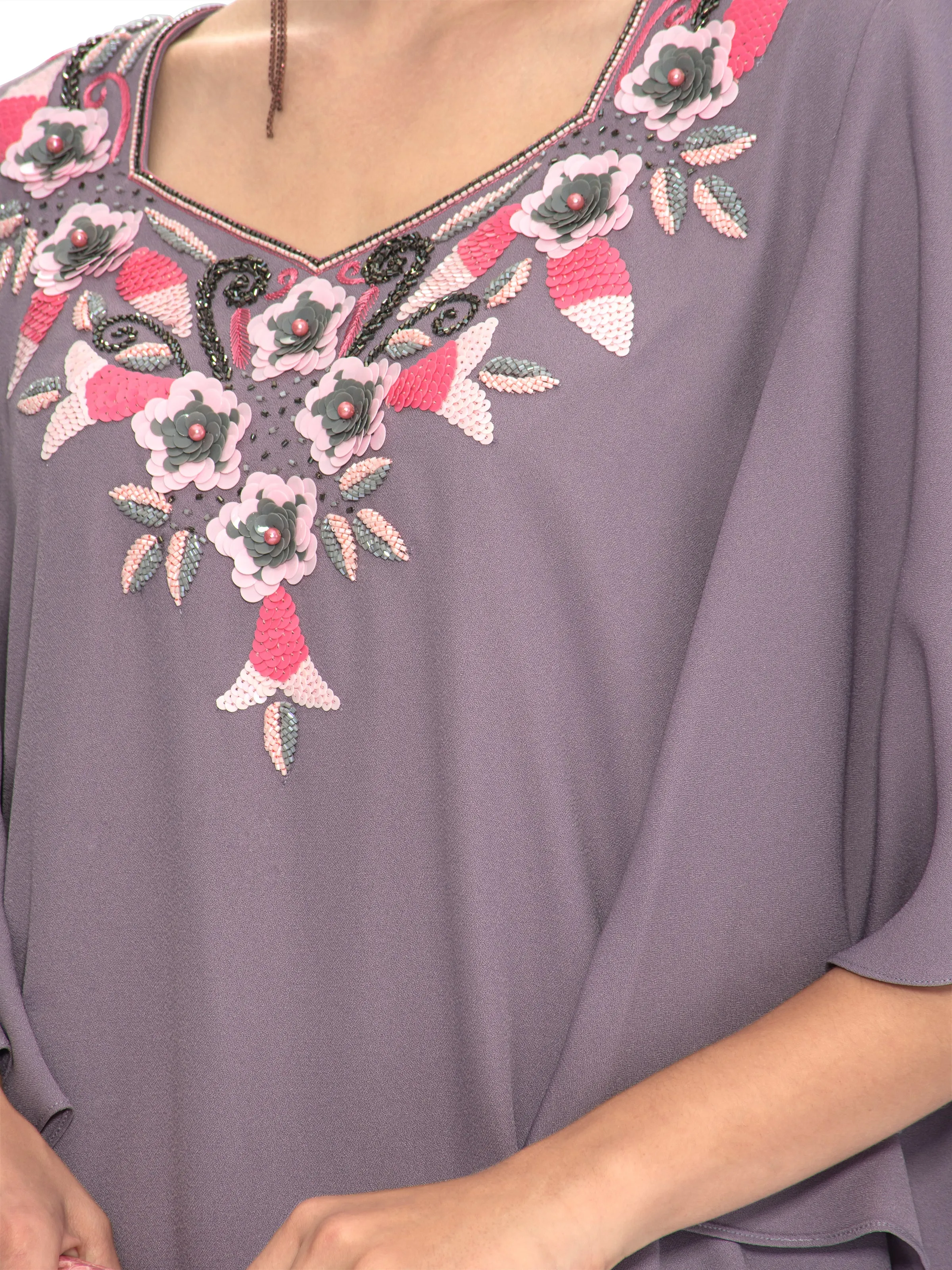 Floral Embroidery Kaftan