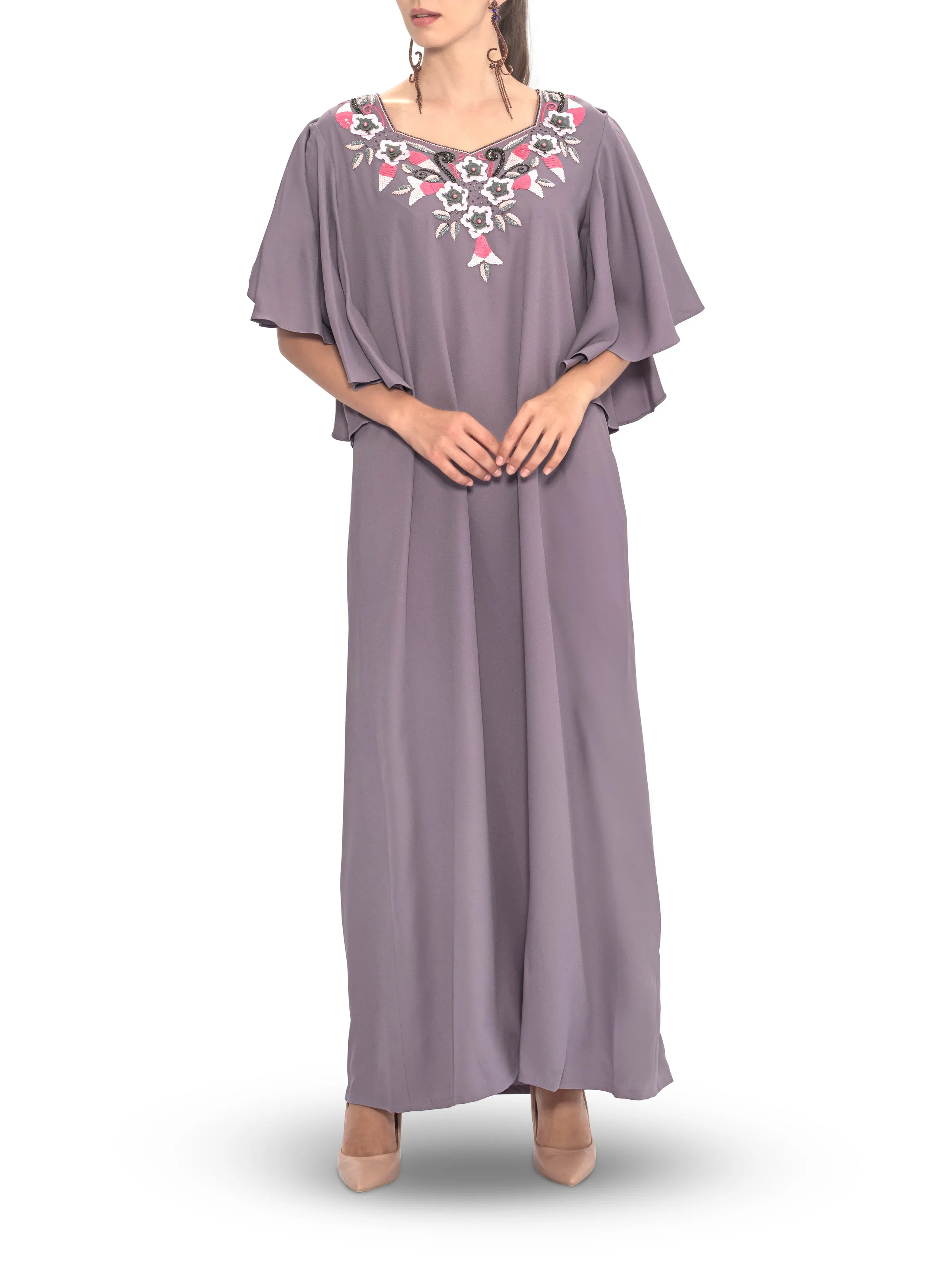 Floral Embroidery Kaftan