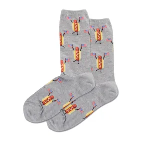 Fourth of July Hot Dog Crew Socks