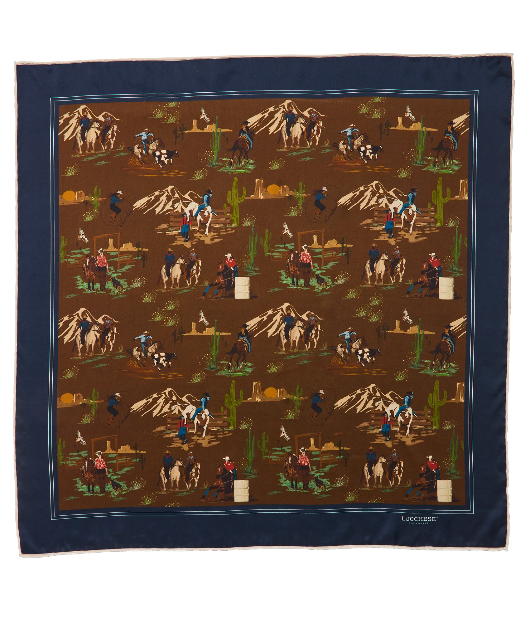 Frontier Scarf :: Chocolate/Navy