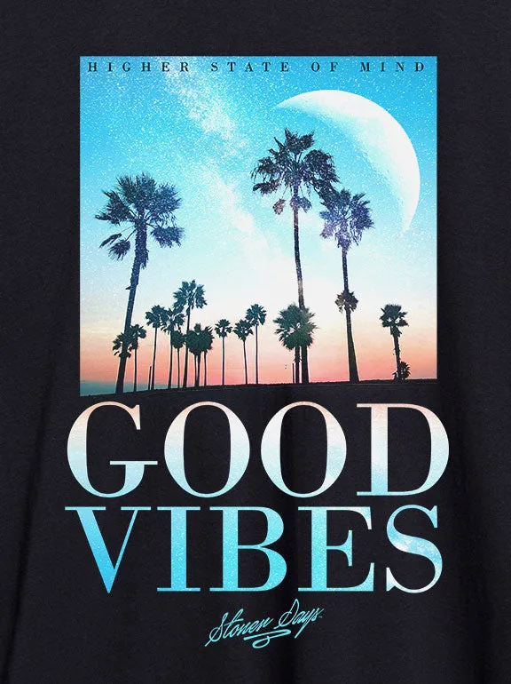 Good Vibes Throwback White Tee