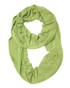 Green Peach Couture All Seasons Jersey Woven Cotton Infinity Loop Scarf