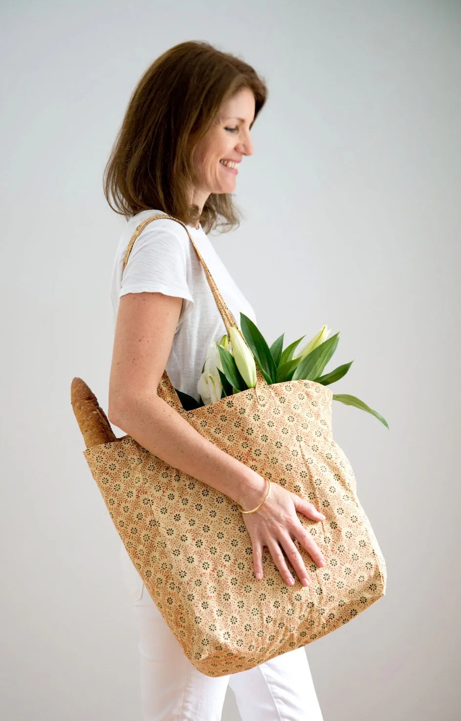 Hand Block Printed Shopper - Sun Stamp