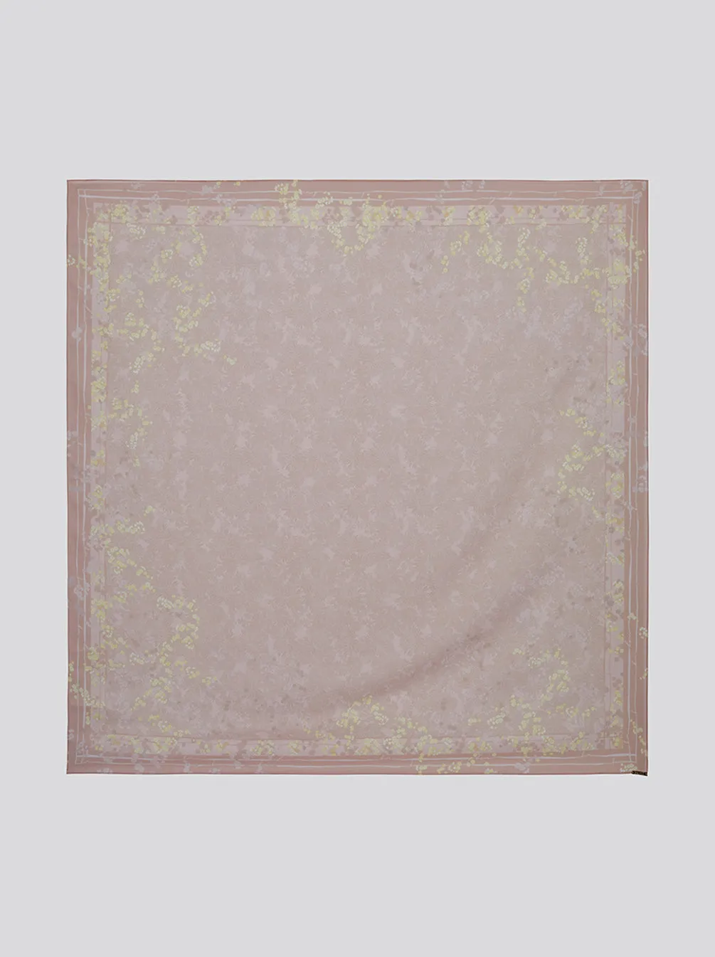 HARUNA LEAVES SIGNATURE SCARF PEACH CREAM