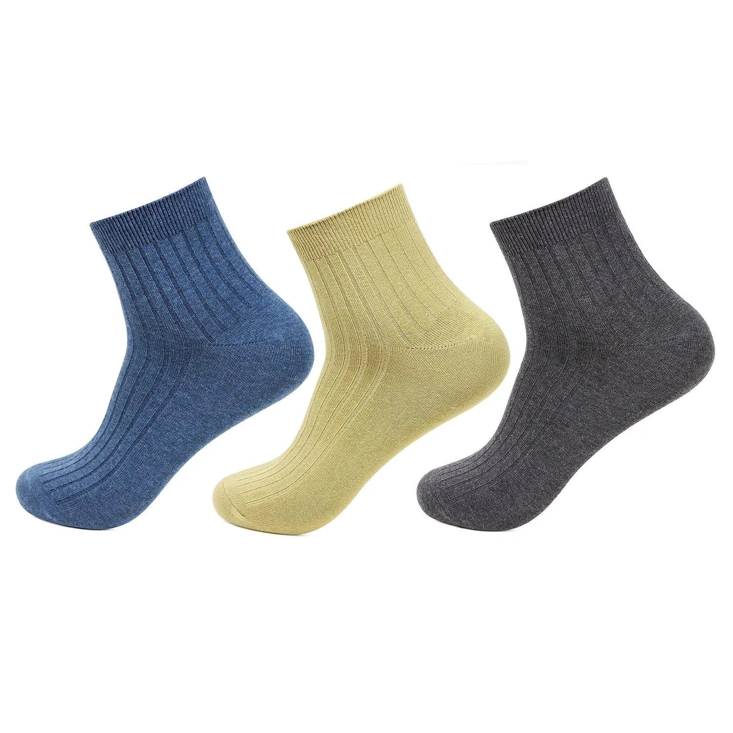 Hush Puppies Men's Cotton Ankle Rib Socks - Pack of 3