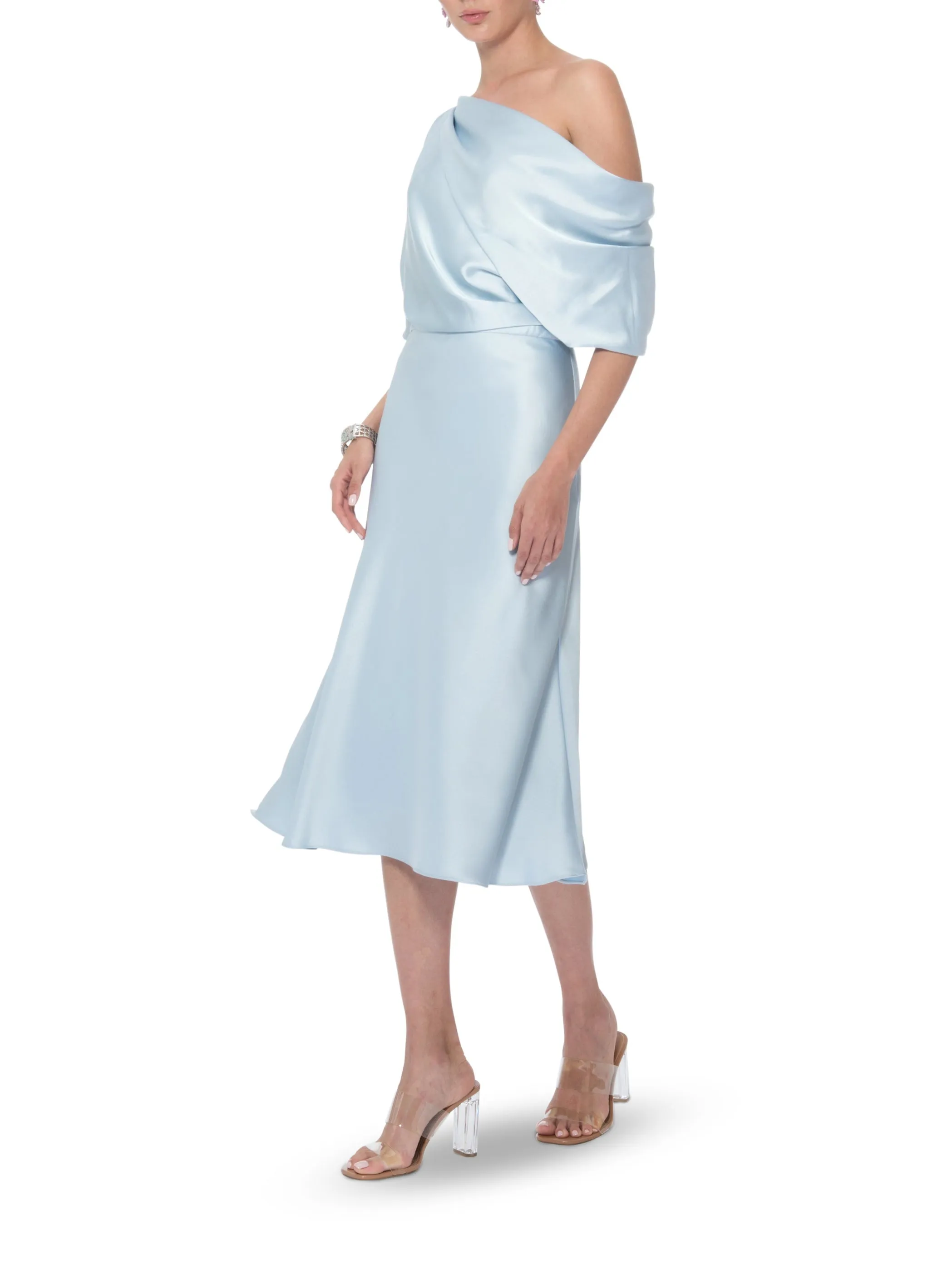 Ice Draped Bodice Dress