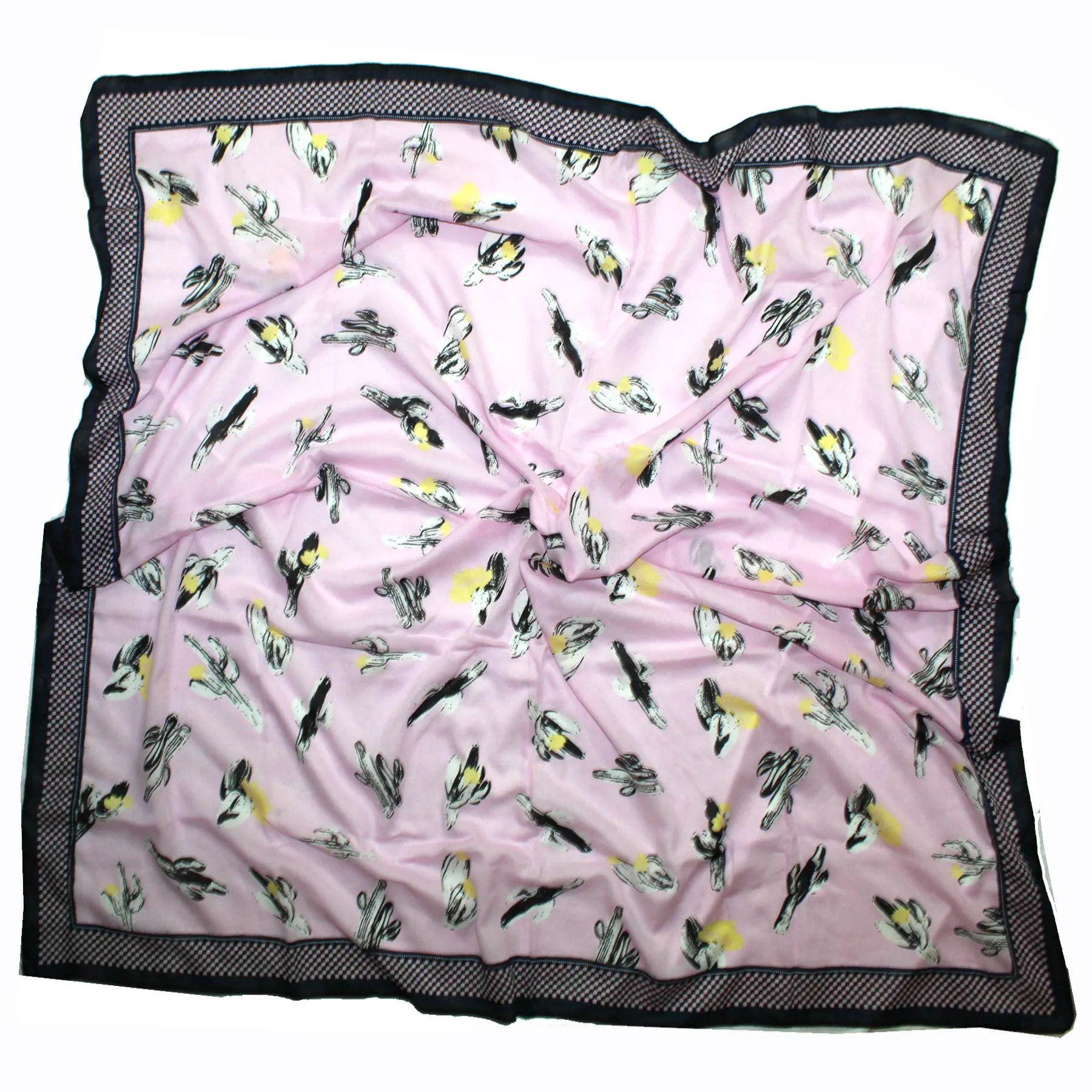 Kenzo Scarf Pink Cactus Design - Extra Large Cotton Wrap CYBER MONDAY SALE