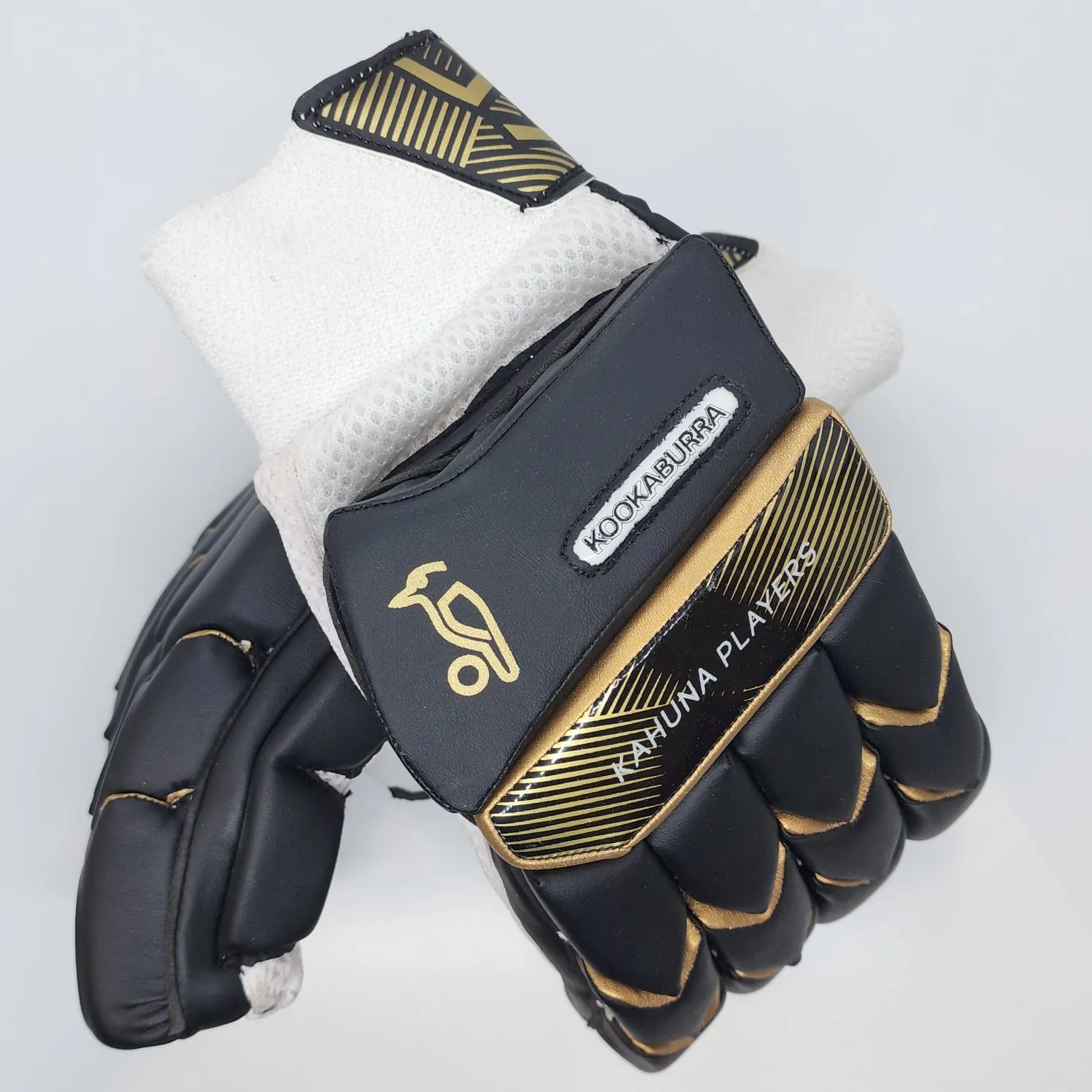 Kookaburrat Batting Gloves, Kahuna Players Cricket Batting Gloves, Golden Black, Adult RH